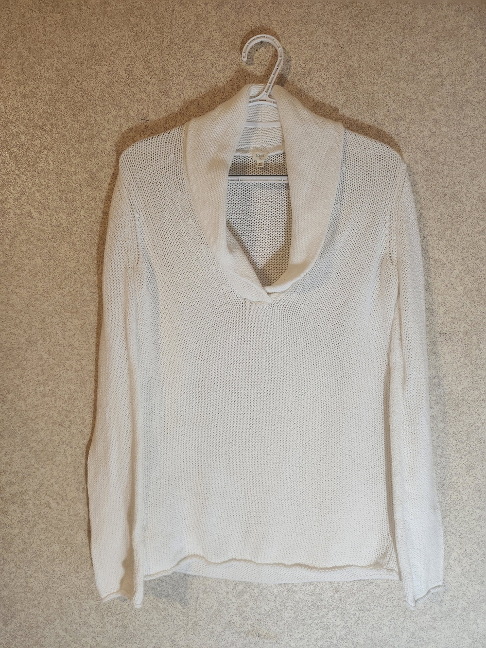 J. Crew Cream Cowl Neck Knit Sweater